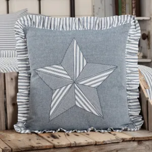 Sawyer Mill Blue Barn Star Pillow 18" Filled