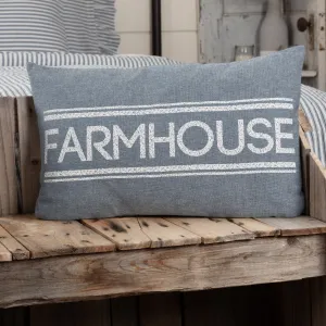 Sawyer Mill Blue Farmhouse Pillow 14x22" Filled