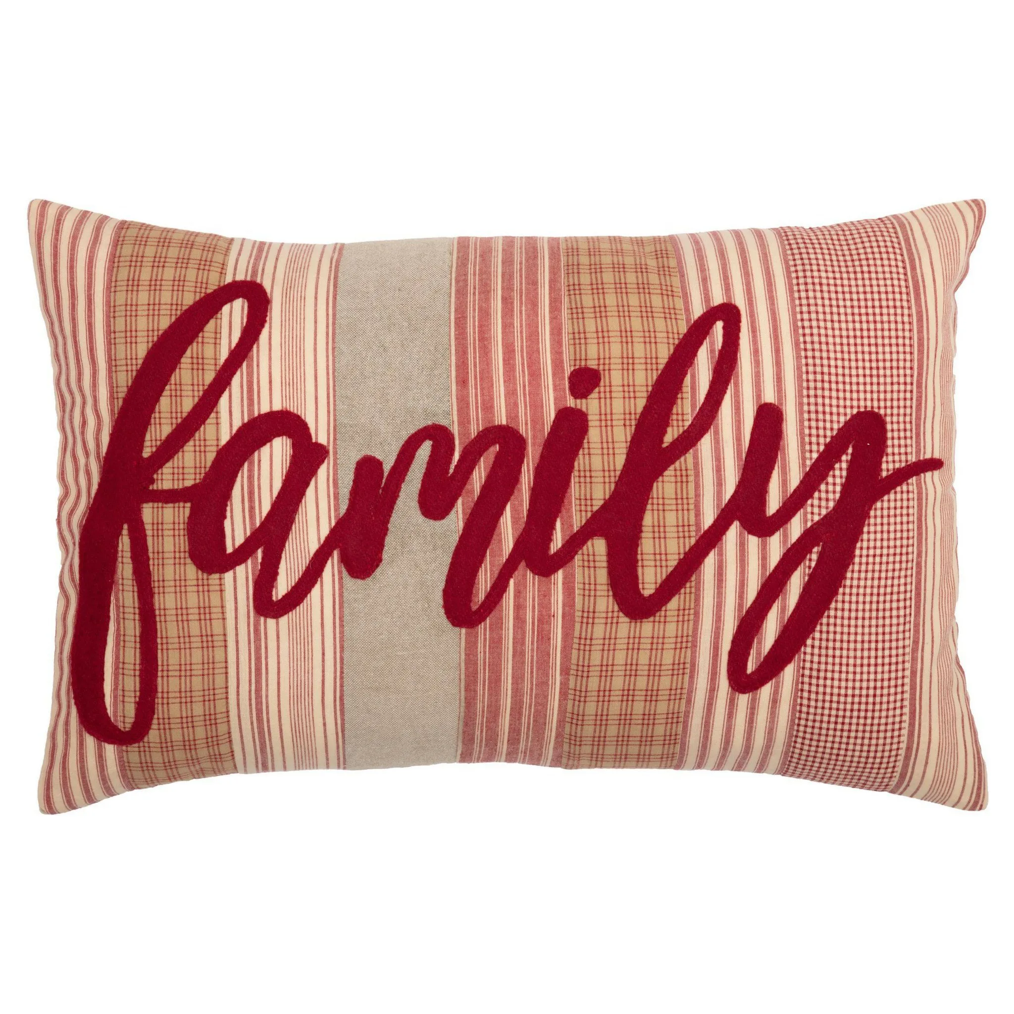 Sawyer Mill Red Family Pillow 14x22" Filled