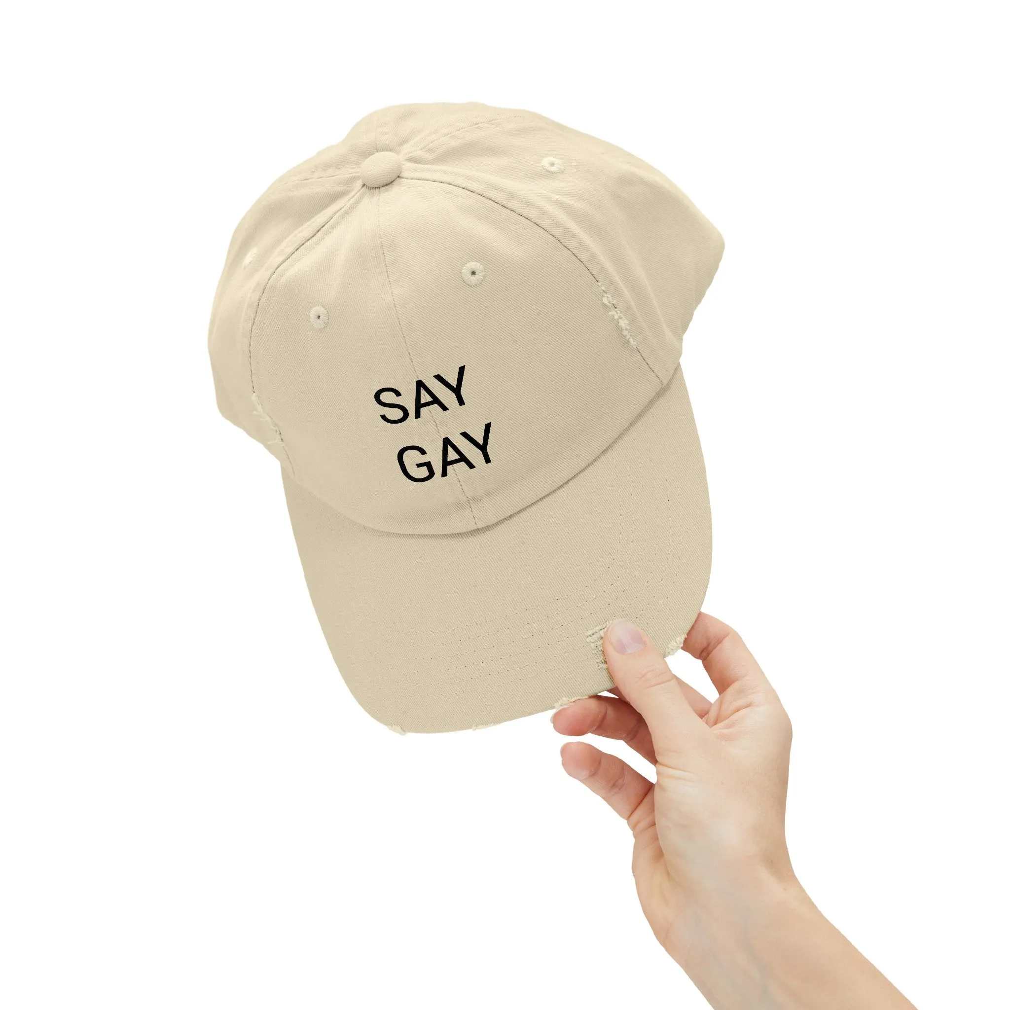 SAY GAY Distressed Cap in 6 colors