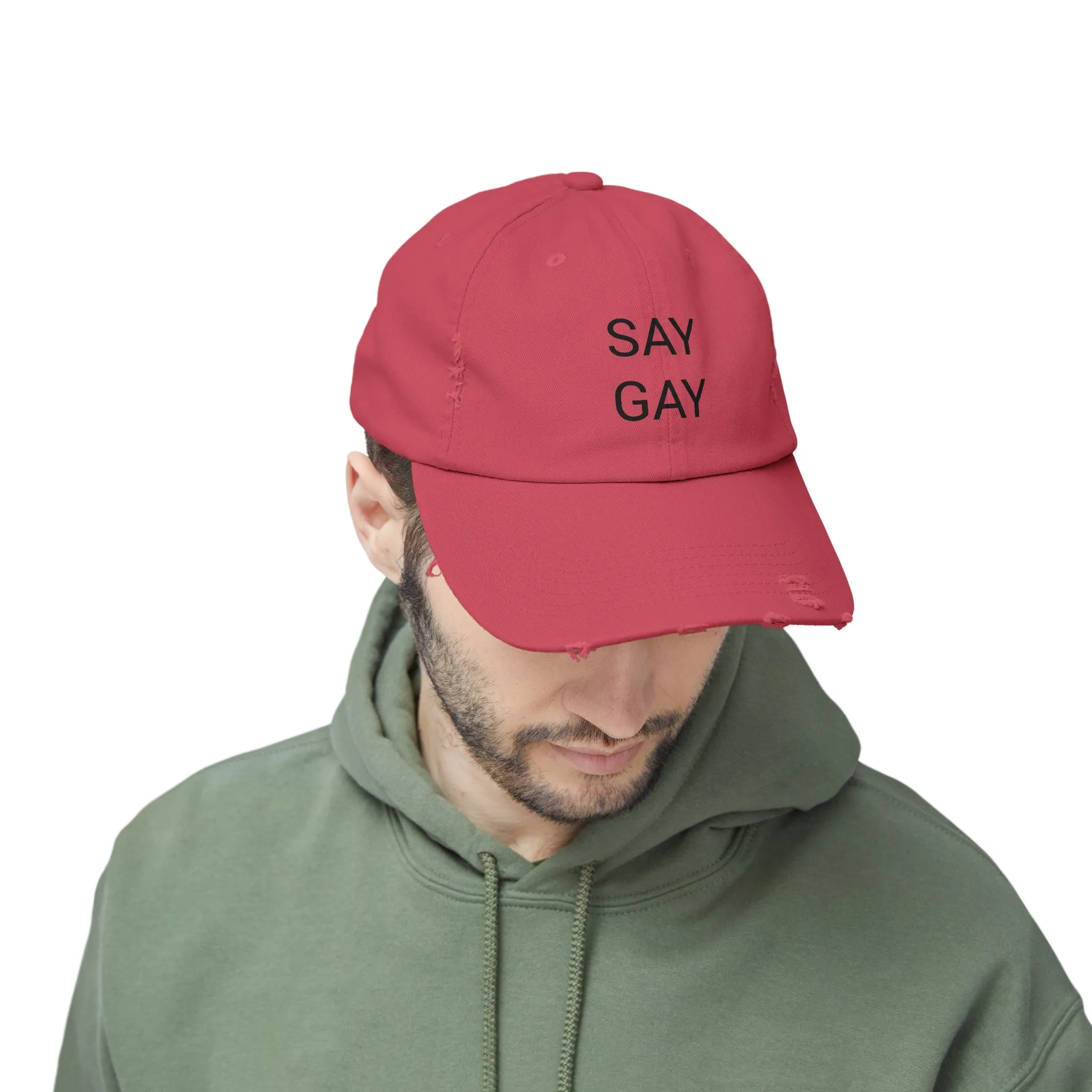 SAY GAY Distressed Cap in 6 colors