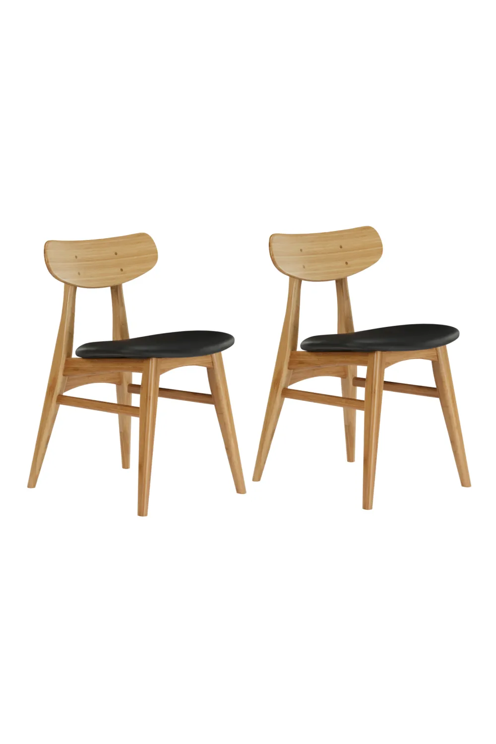 Scandinavian Bamboo Dining Chair (Set of 2) | Greenington Cassia