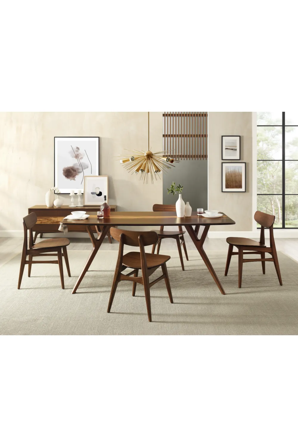 Scandinavian Bamboo Dining Chair (Set of 2) | Greenington Cassia