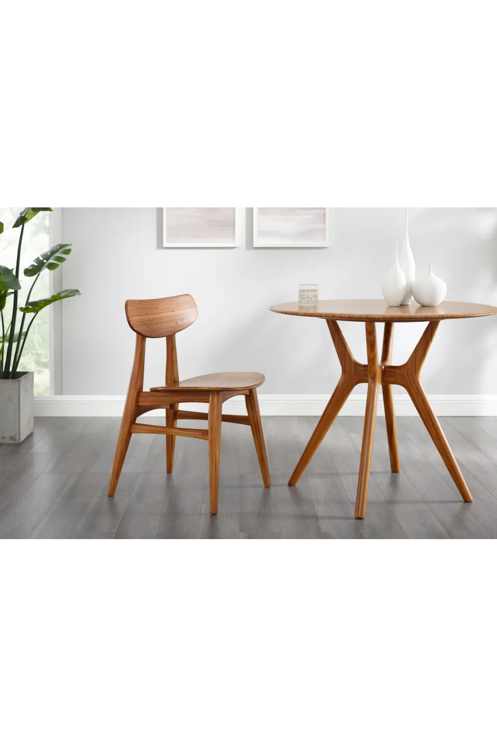 Scandinavian Bamboo Dining Chair (Set of 2) | Greenington Cassia