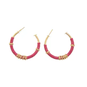 Scarlet Crescent Moon Earrings