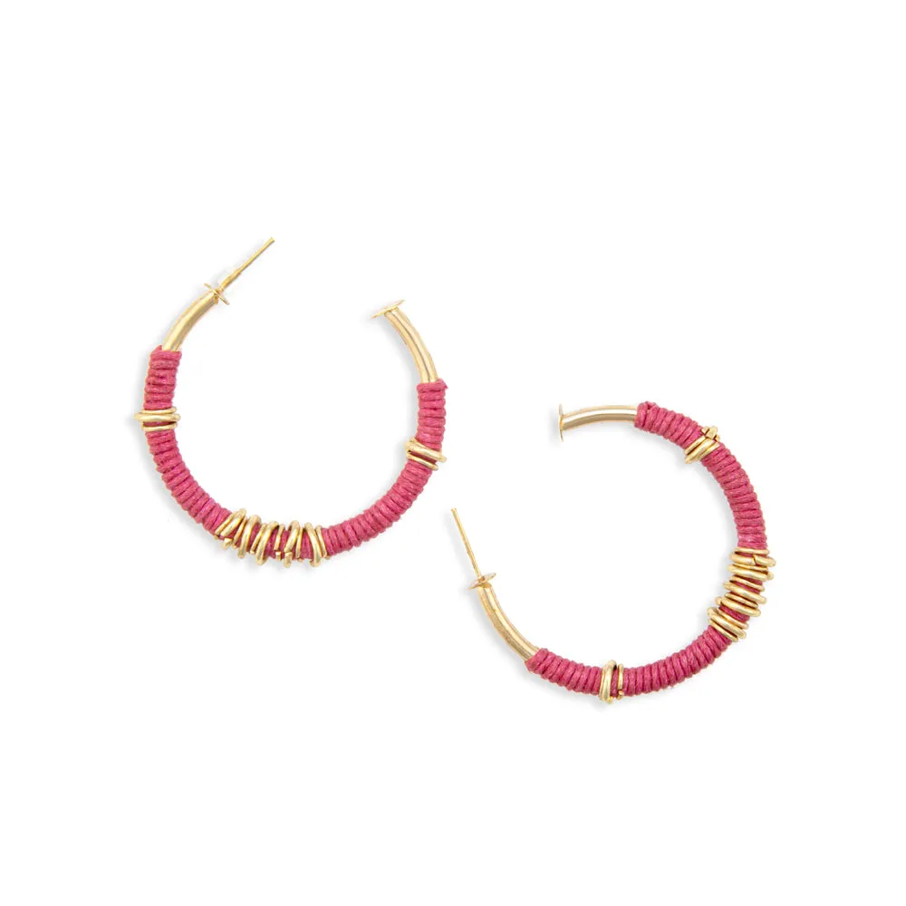 Scarlet Crescent Moon Earrings