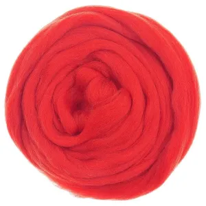 Scarlet - Merino Wool Top Roving - 50 gram (1.75 oz) Ball - Color 611