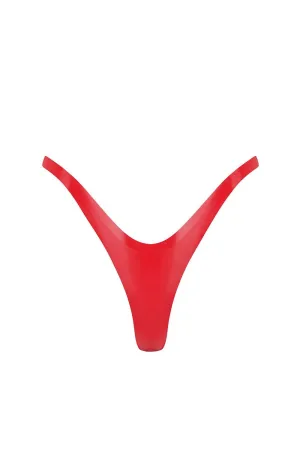 Scarlet Red Latex G-String