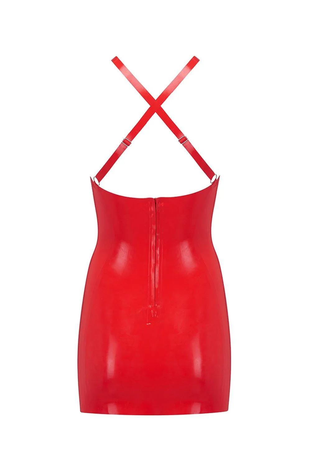 Scarlet Red Latex Mini Dress