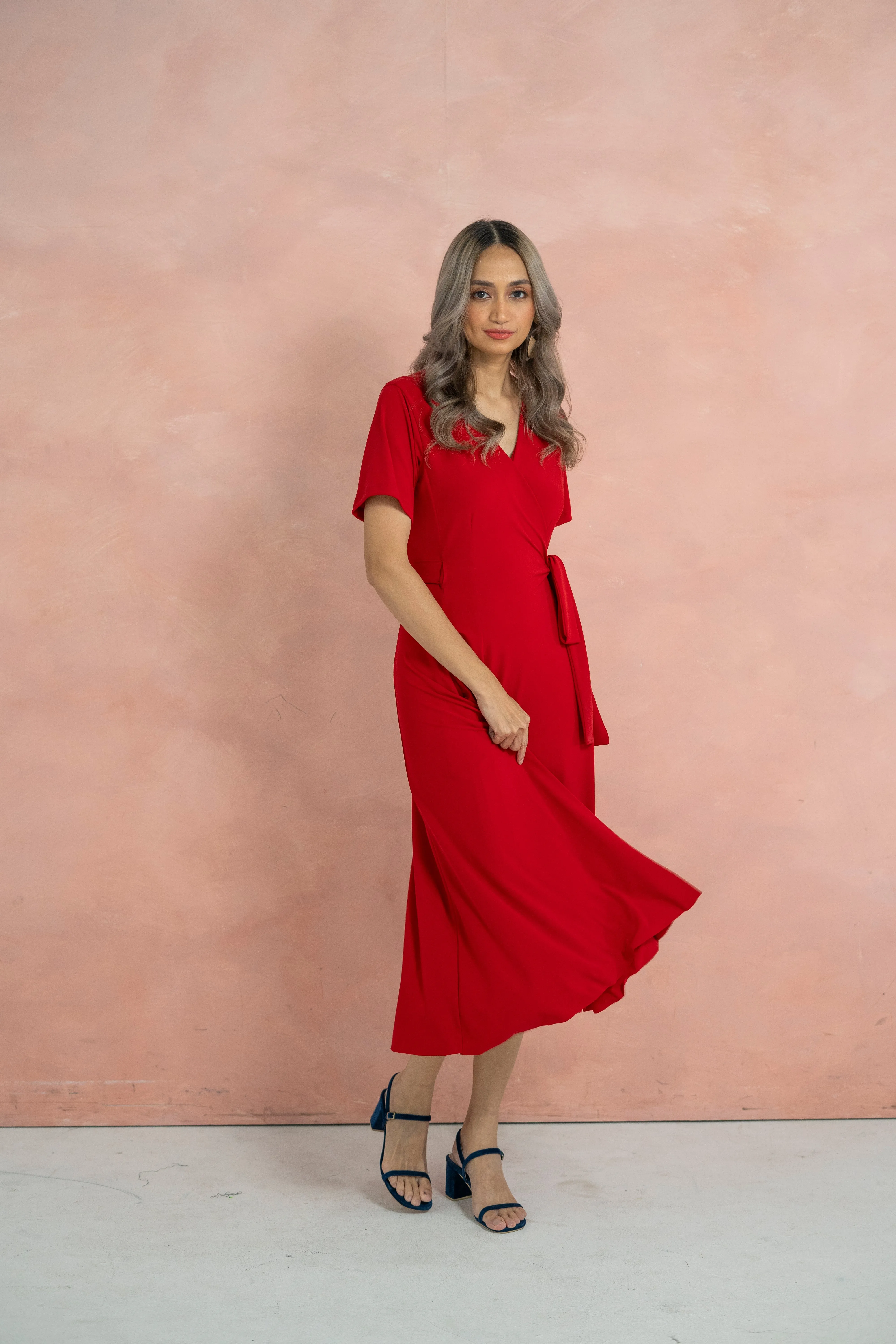 Scarlet Wrap Dress (Red)