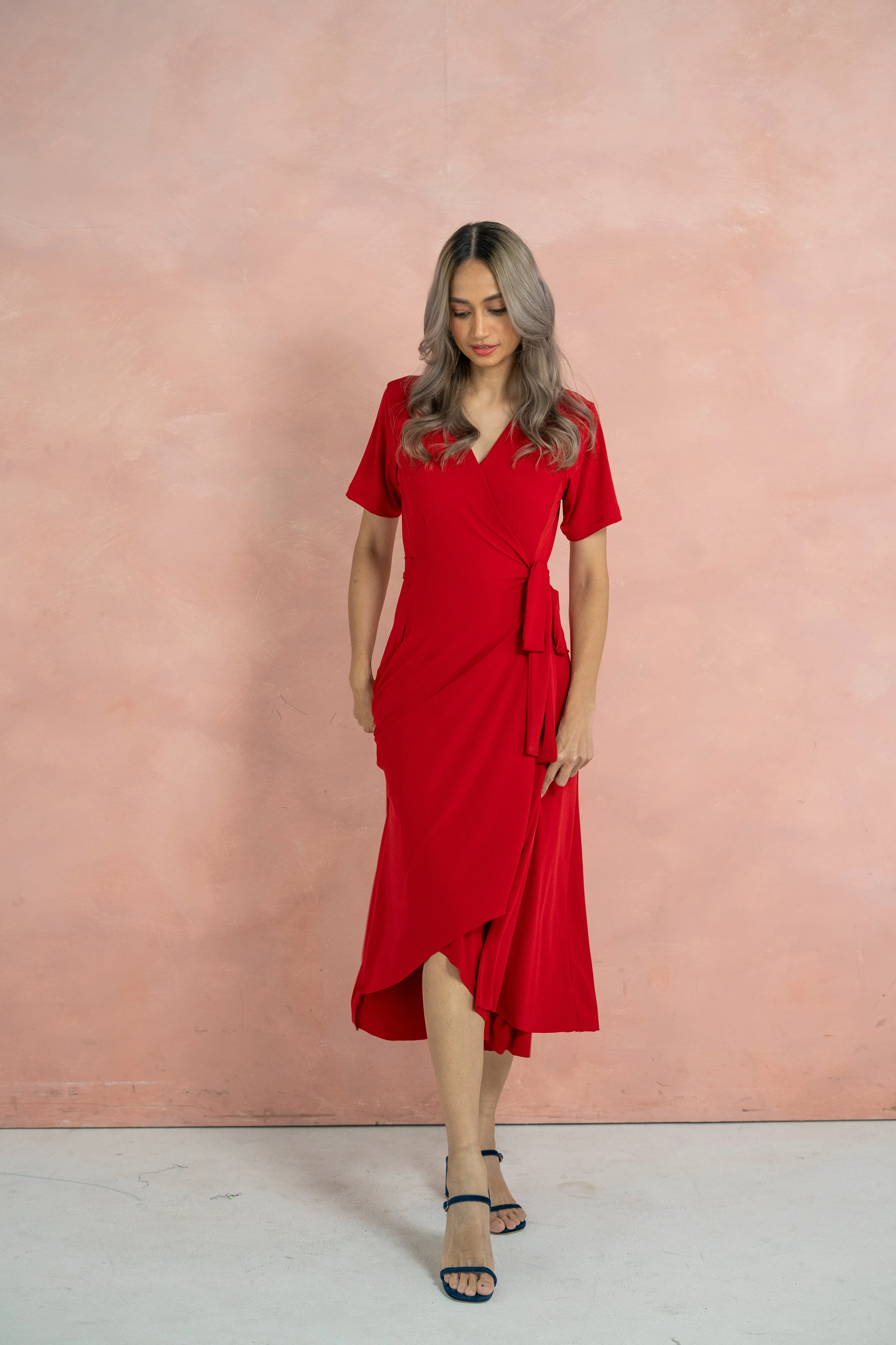 Scarlet Wrap Dress (Red)