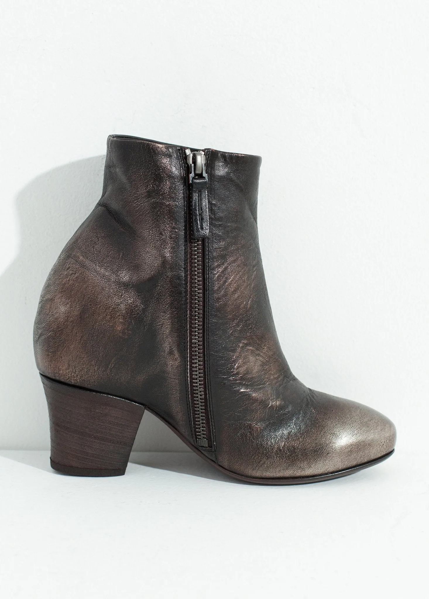 Scavata Ankle Boot in Bronze