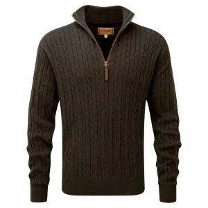 Schoffel Men's Cashmere Cable 1/4 Zip Jumper