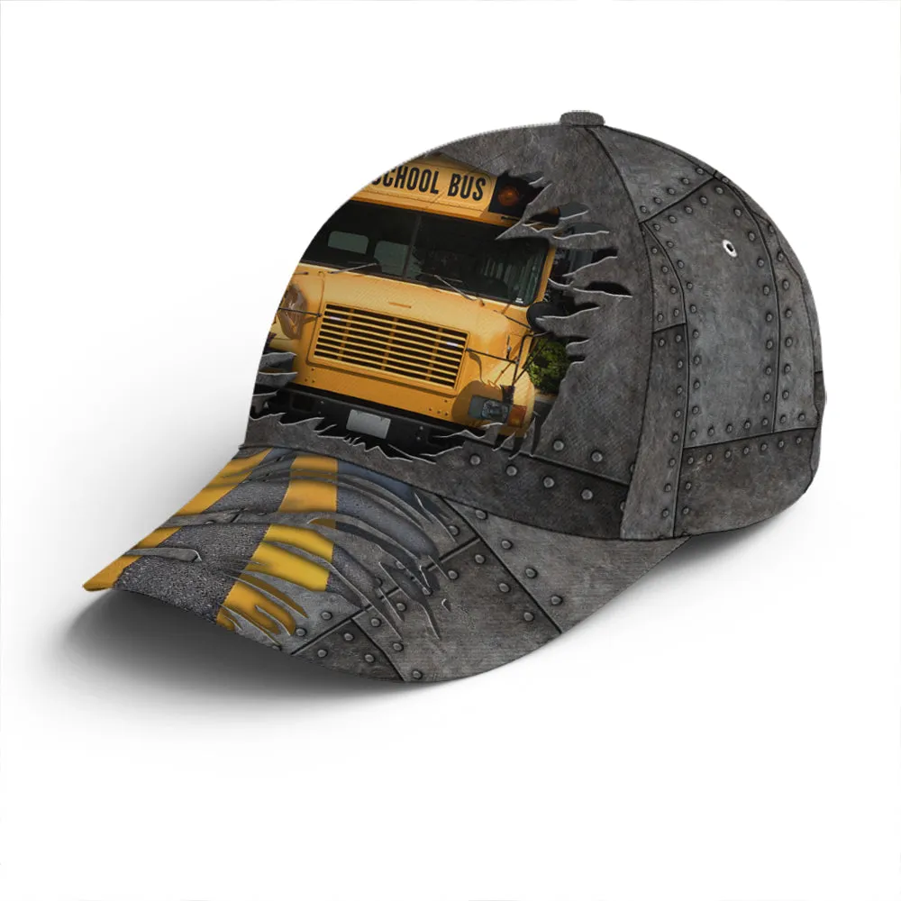 School Bus Driver Metallic Baseball Cap Coolspod