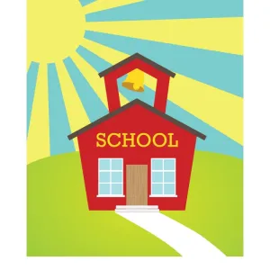 School House Printed Backdrop