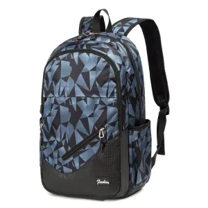 School Schoolbag Large Capacity Travel Backpack(528 Black Diamond)