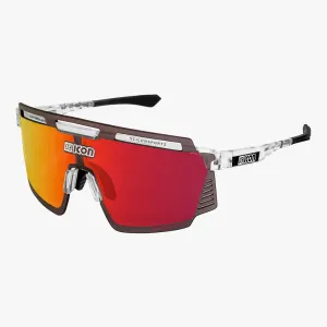 SCICON AEROWATT CRYSTAL GLOSS Sunglasses - MULTIMIRROR RED LENSES