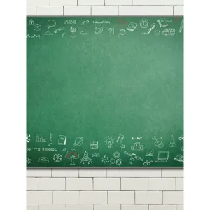 Science Chalkboard Brick Printed Backdrop