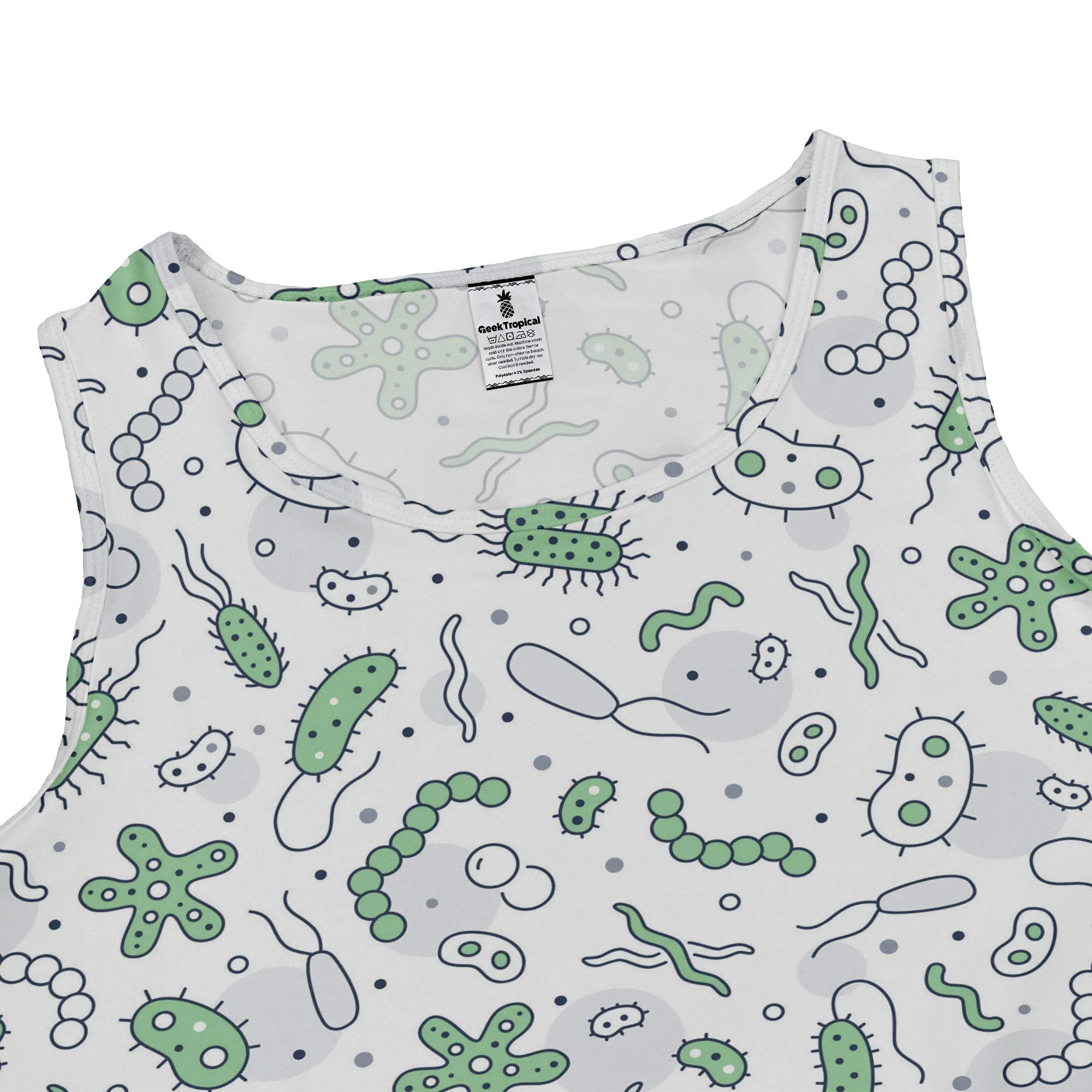 Science Green Microbes White Dress