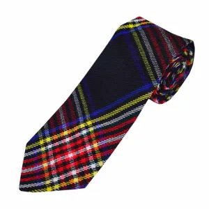 Scottish Neck Tie Tartan Black Stewart