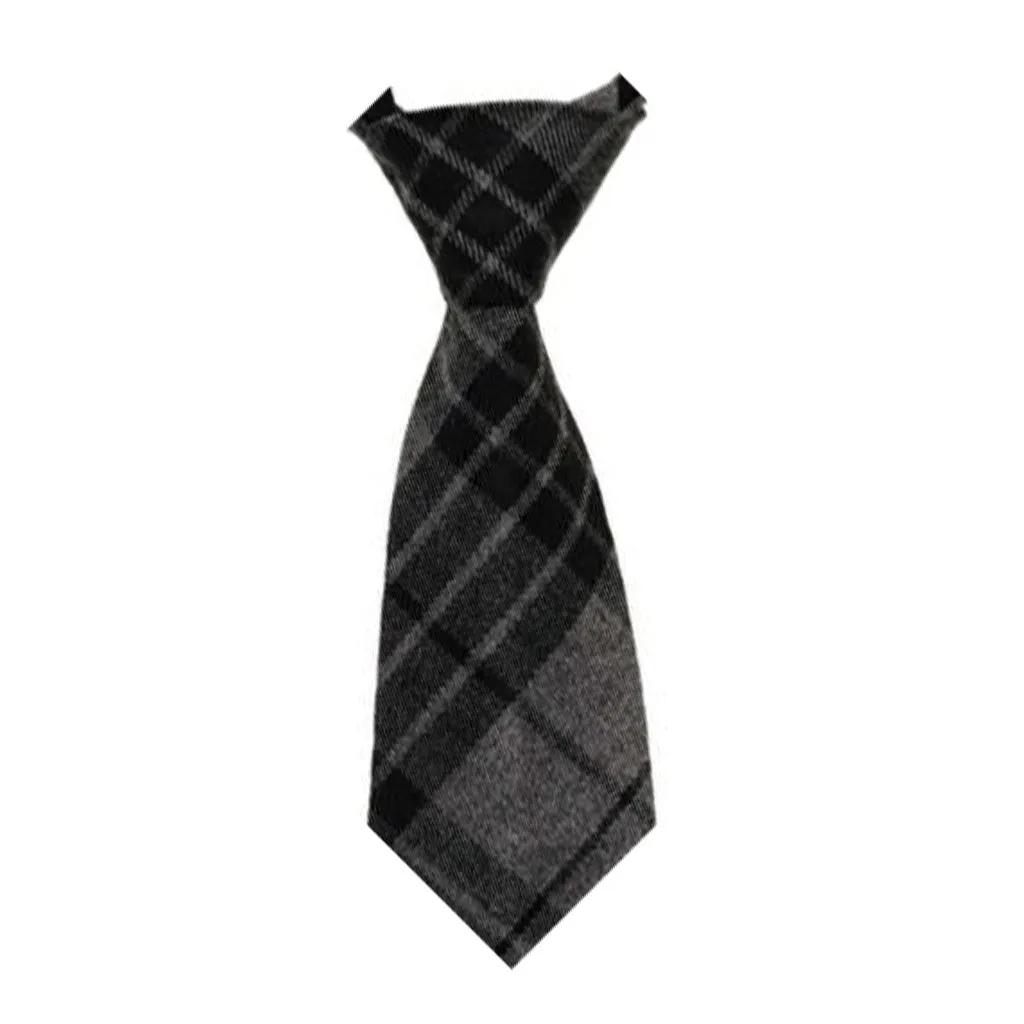 Scottish Neck Tie Tartan Grey Watch