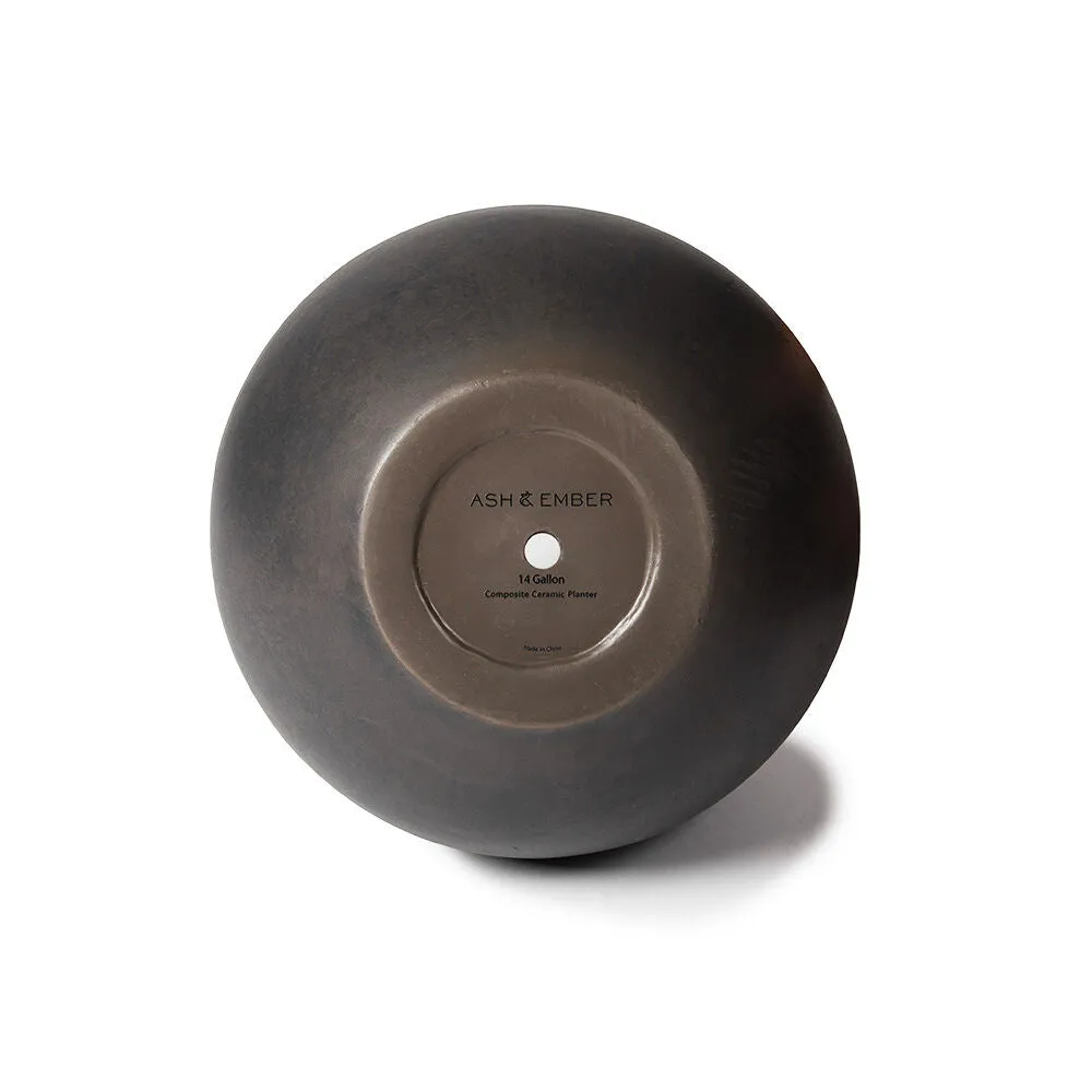 Scratch and Dent, Onyx 16" Charcoal Sphere Planter