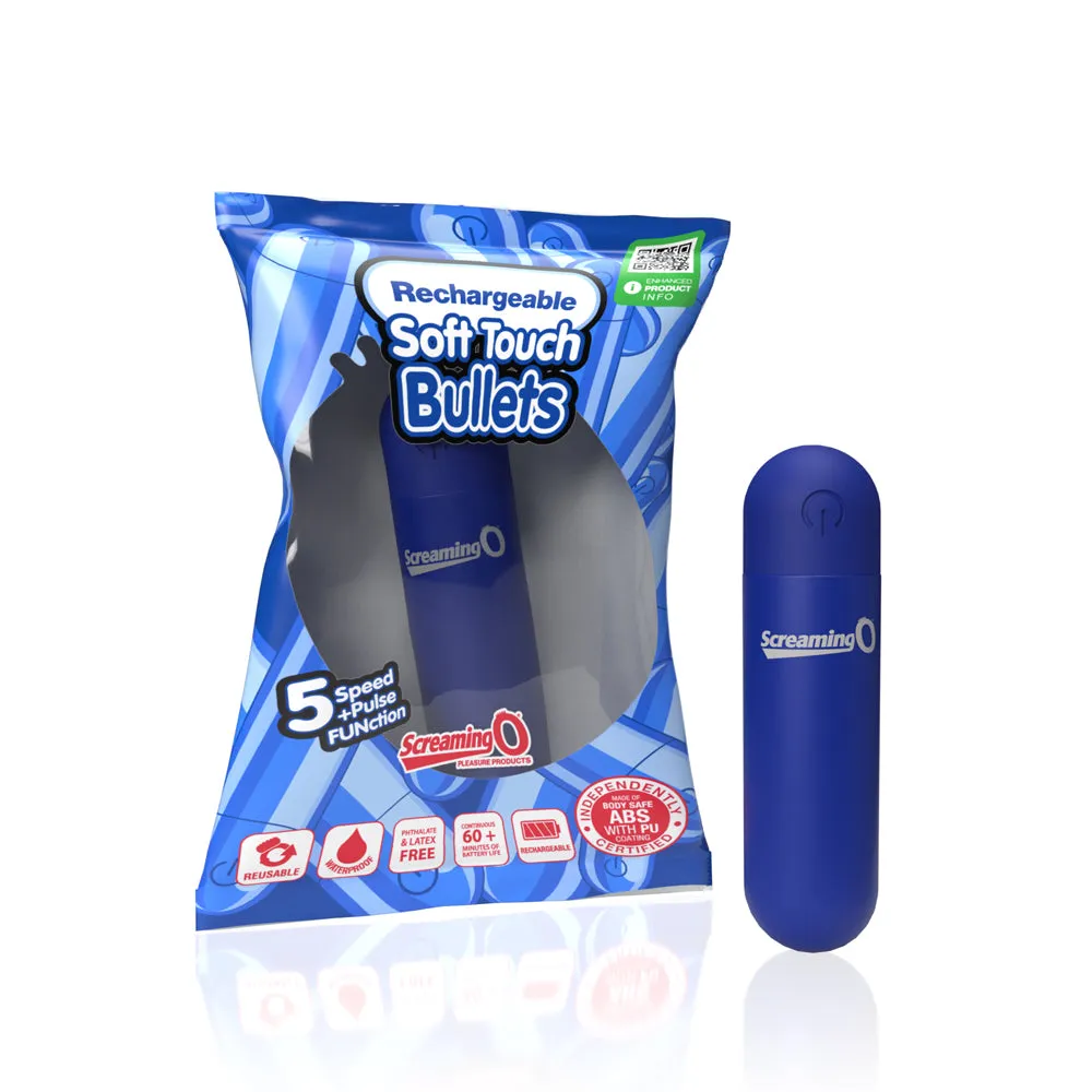 Screaming O Soft Touch Rechargeable Bullets Blue