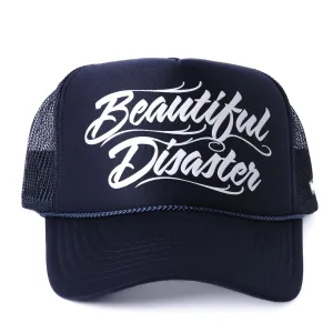 Scripty Trucker Hat - Navy