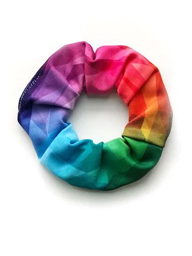 Scrunchie - Rainbow Block