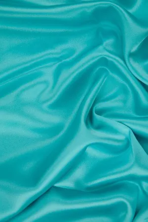 Scuba Blue Silk Crepe Back Satin Fabric