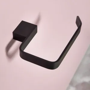 Scudo Mono Wall Mounted Toilet Paper Holder in Matt Black - MONOACC-005