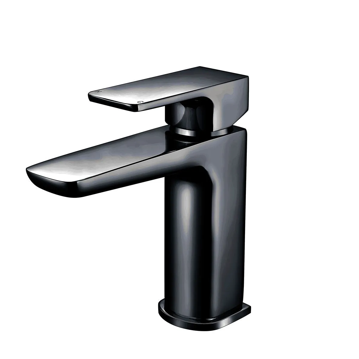 Scudo Muro Black Basin Mixer Tap with Waste