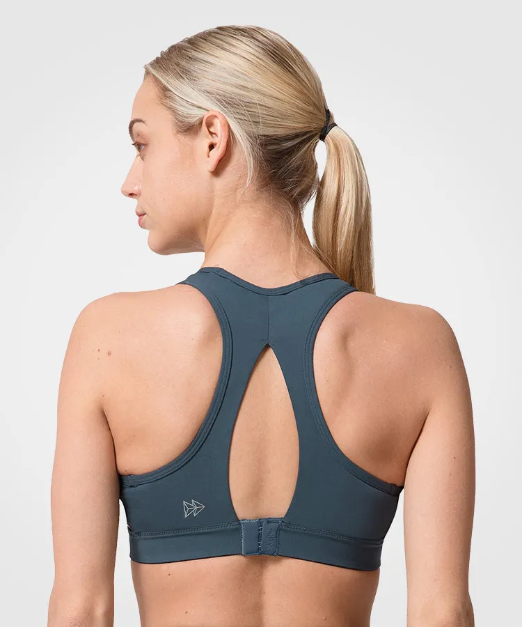 Sculpt Racerback Mesh Splicing Padded Running Bra | Women's High Support Sports Bra