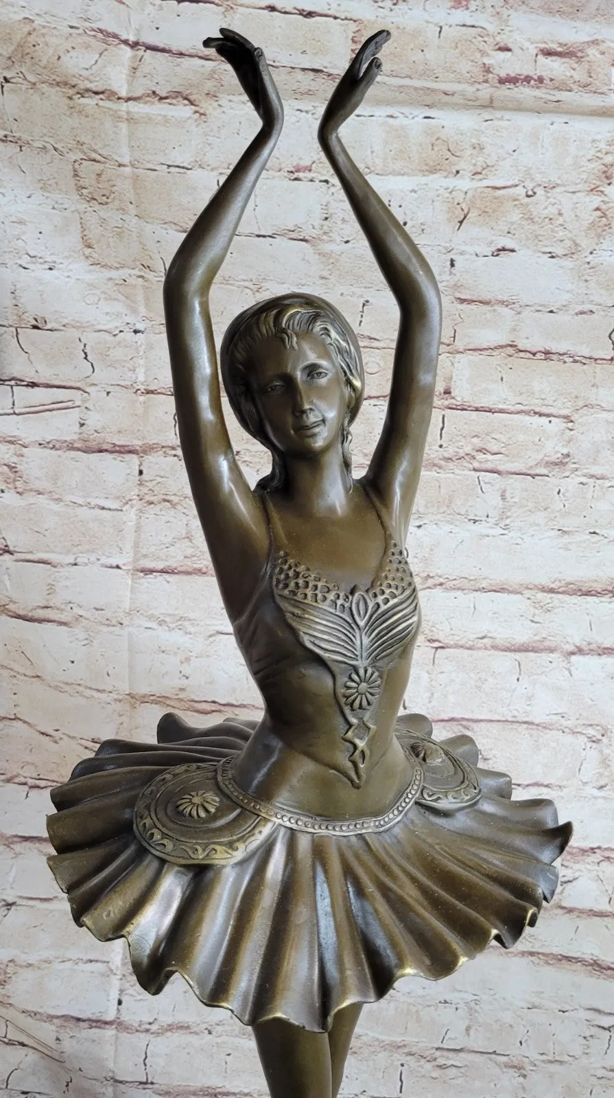 Sculpture by Swiss Artist Collet Bronze w/ Brown Patina Ballerina Limited Edition