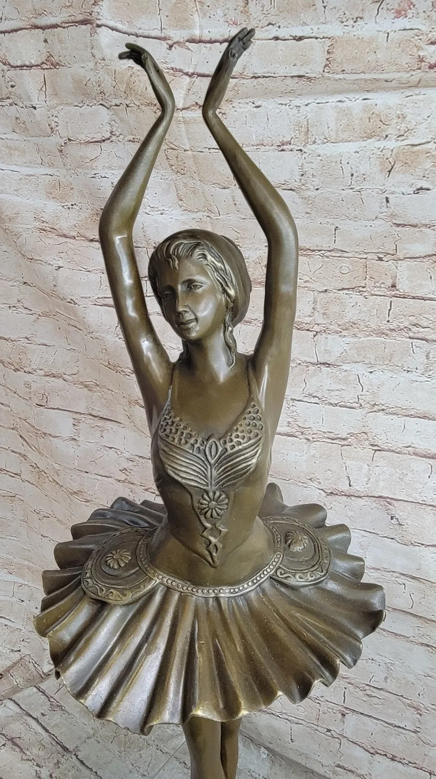 Sculpture by Swiss Artist Collet Bronze w/ Brown Patina Ballerina Limited Edition