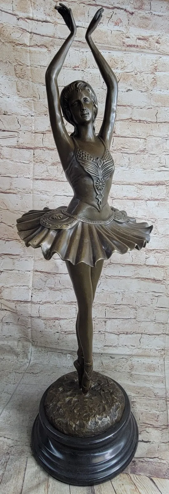 Sculpture by Swiss Artist Collet Bronze w/ Brown Patina Ballerina Limited Edition