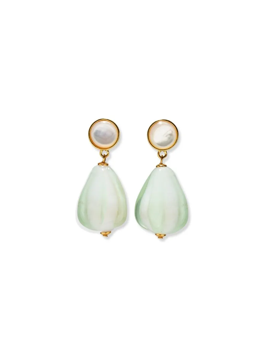 Sea Bean Earrings in Mint