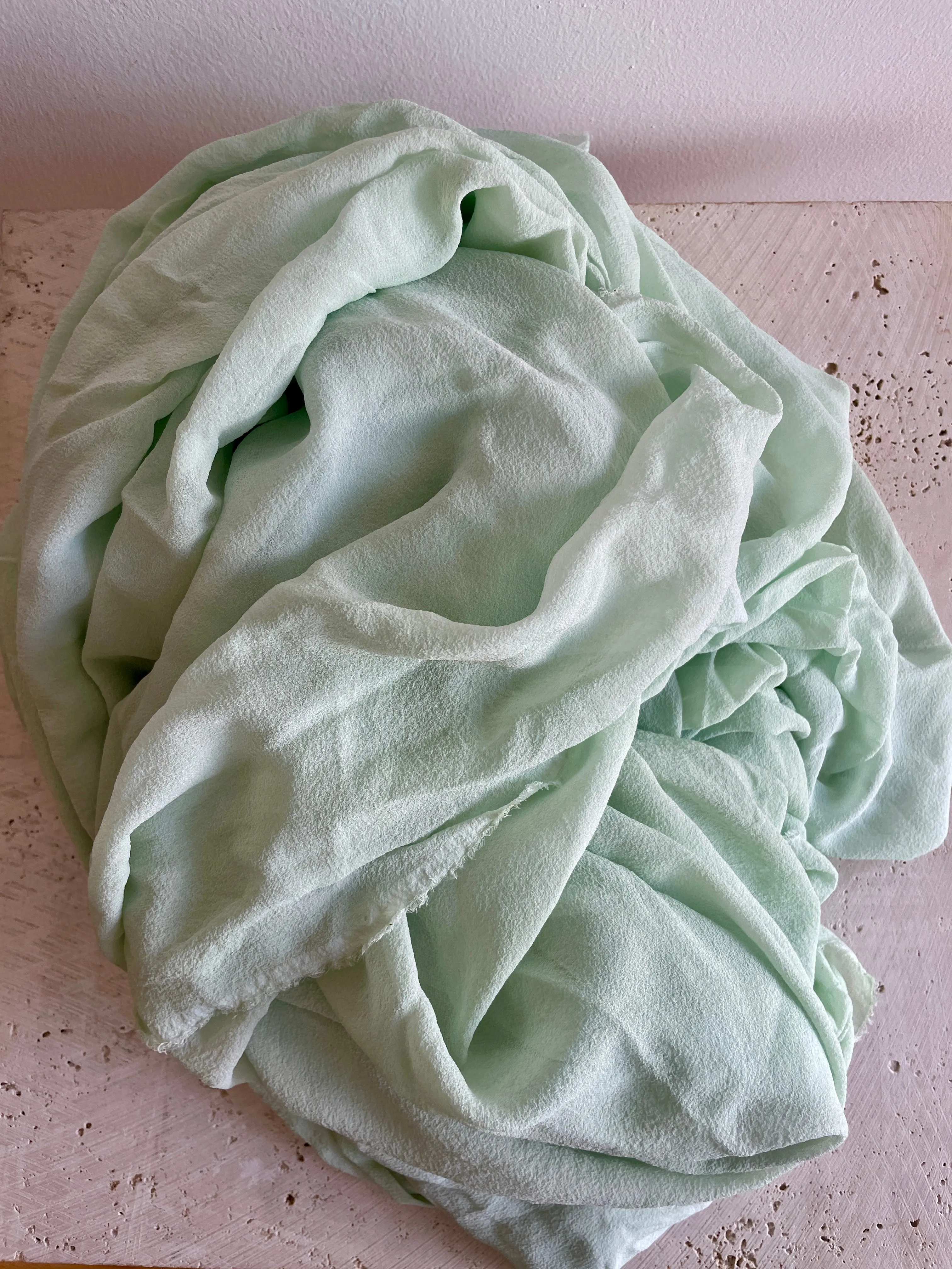 Sea Foam Silk Chiffon Styling Cloth