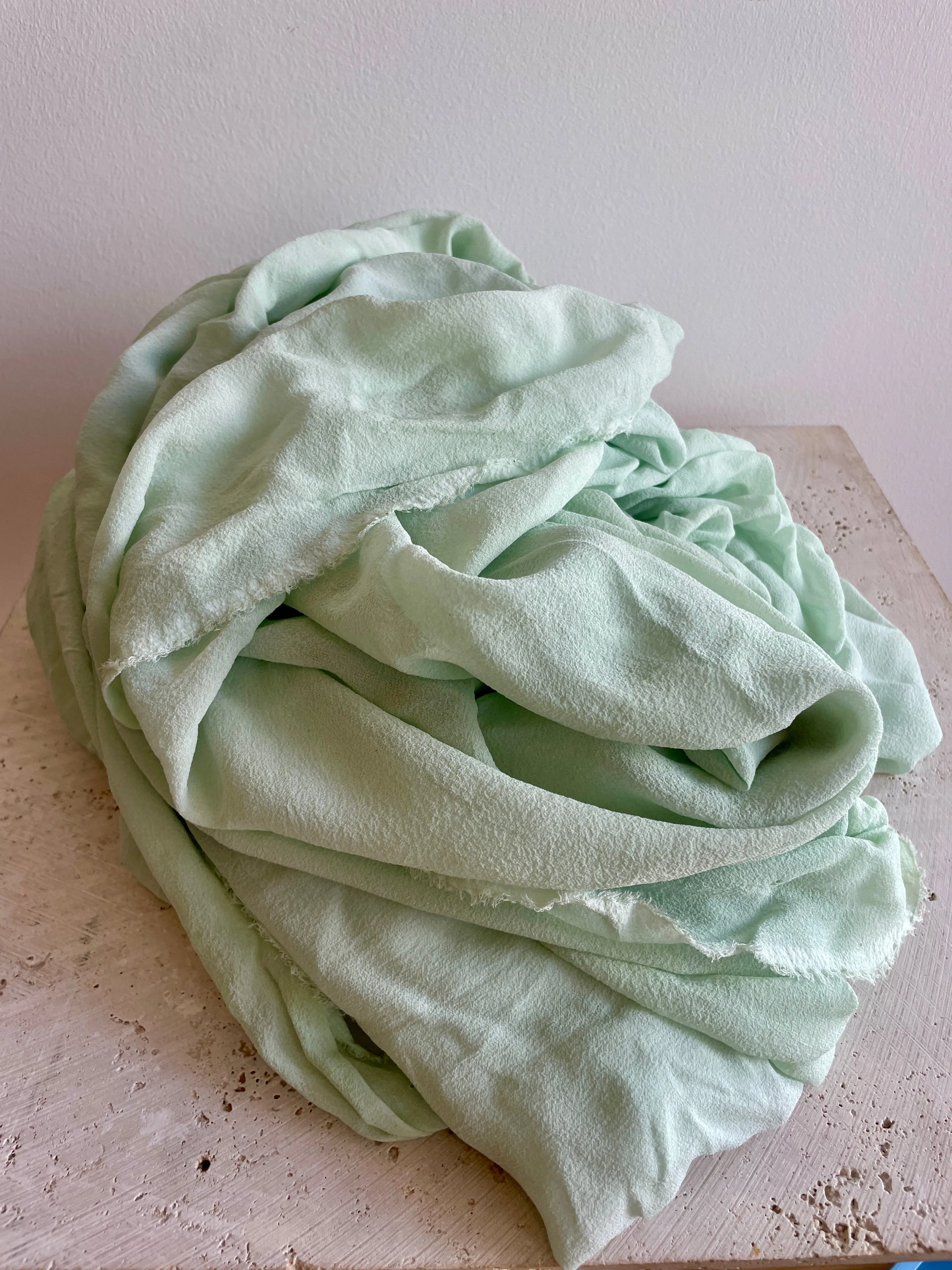 Sea Foam Silk Chiffon Styling Cloth