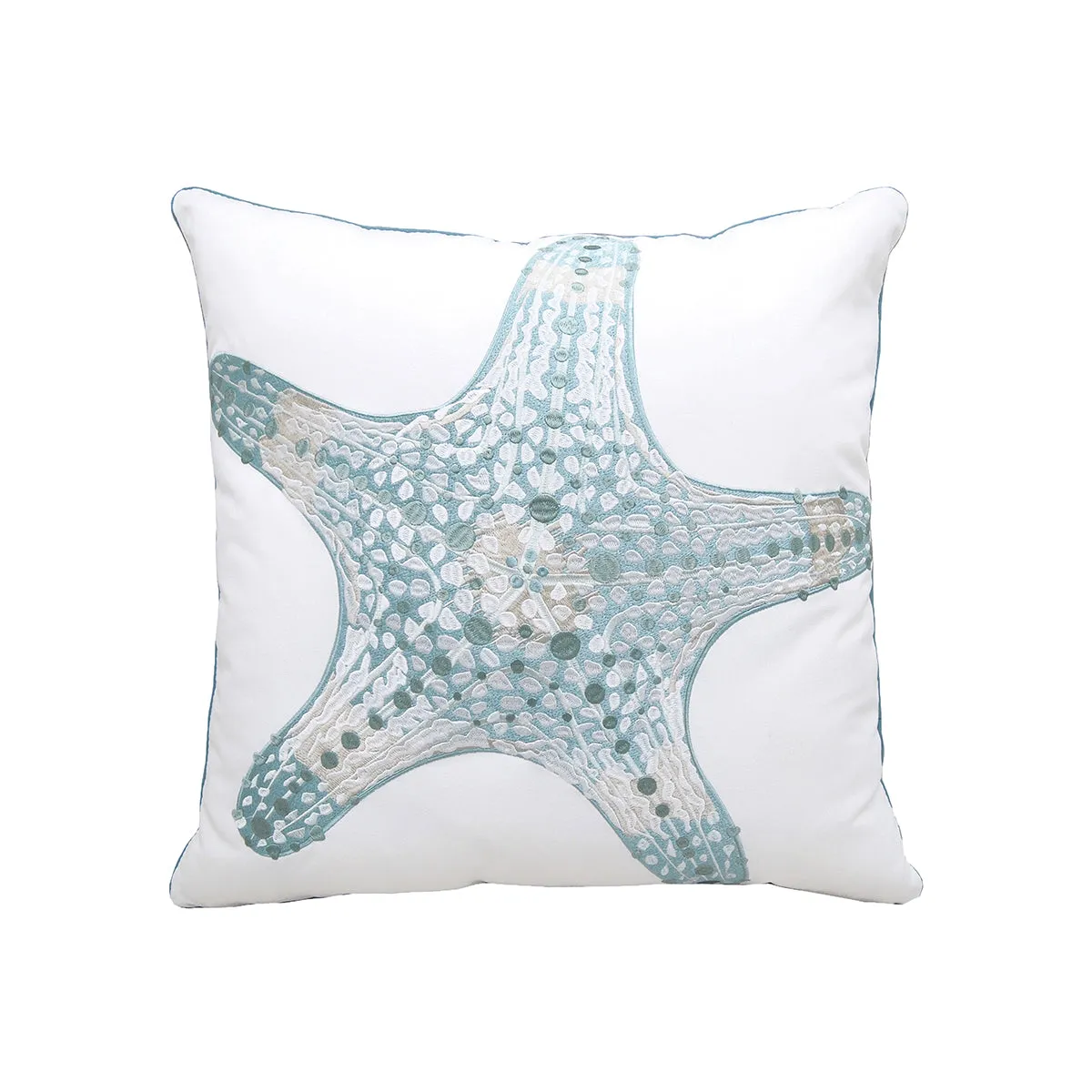 Sea Glass Sea Star Indoor Outdoor Pillow