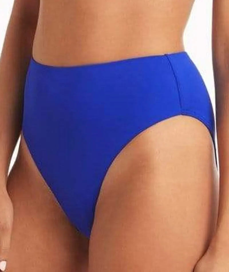 Sea Level Eco Essentials Retro High Waist Bikini Brief - Cobalt