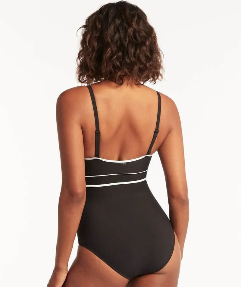 Sea Level Elite DD-E Cup Panelled One Piece Swimsuit - Black