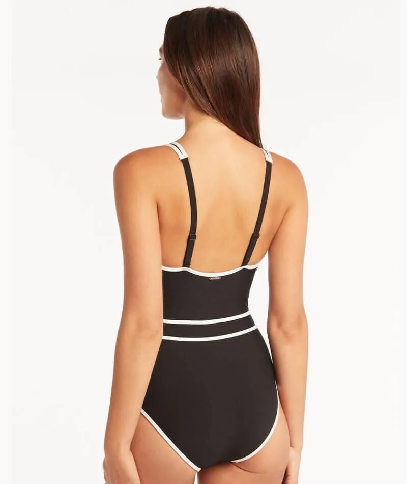 Sea Level Elite Spliced One Piece Swimsuit - Black