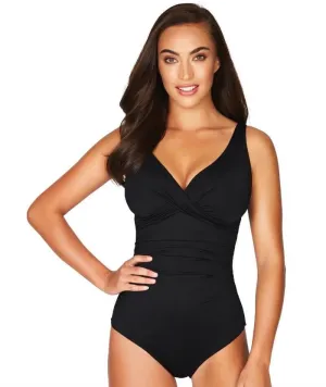 Sea Level Essentials Cross Front B-DD Cup One Piece Swimsuit - Black