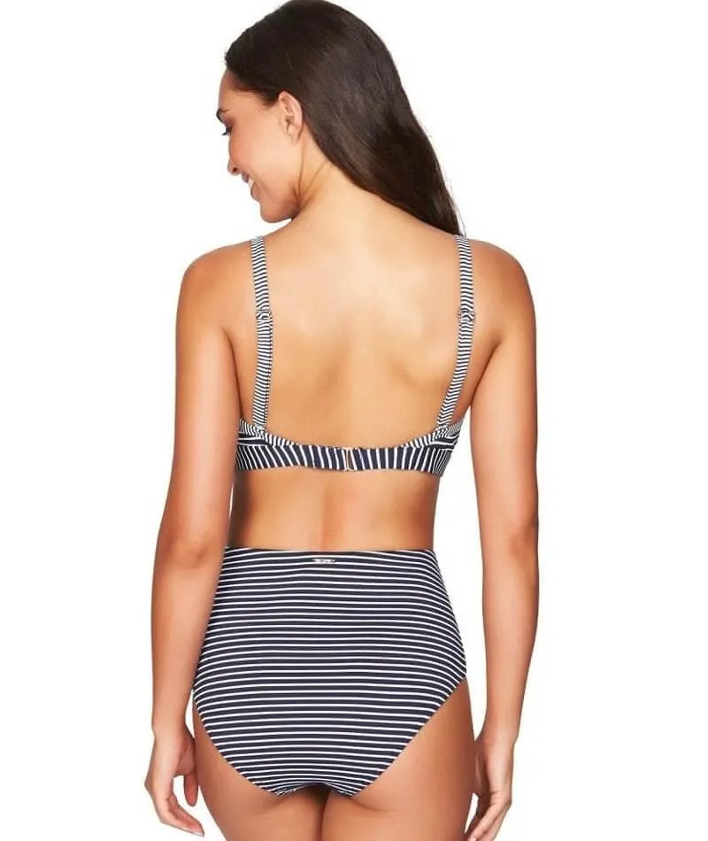 Sea Level Paloma Stripe High Waist Brief - Navy/White