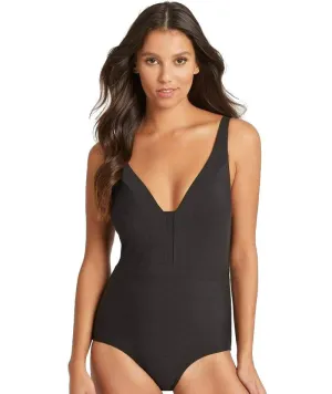 Sea Level Valentina Spliced B-DD Cup One Piece Swimsuit - Black