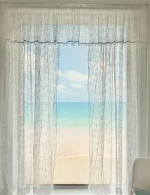 Sea Splash Starfish Sheer Curtains