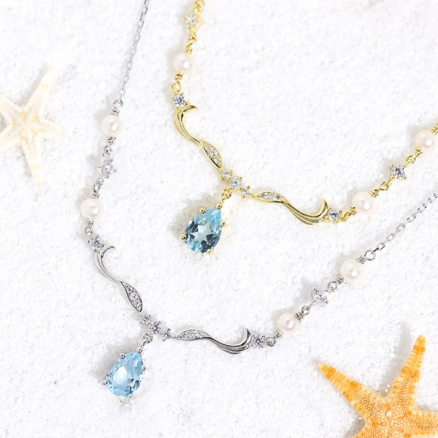 Seabreeze Serenity Blue Topaz Necklace