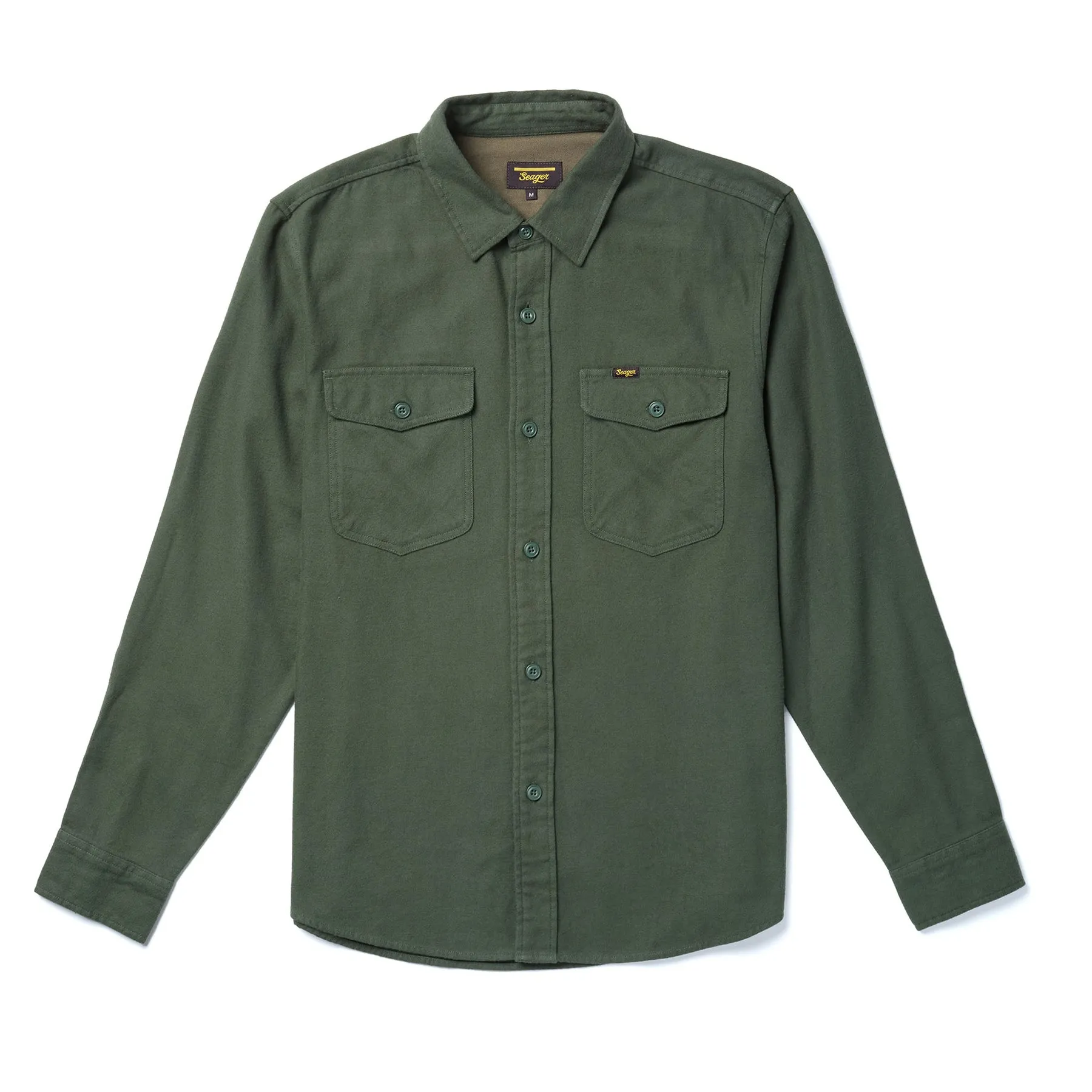 SEAGER Calico Flannel - DARK MOSS