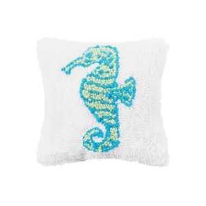 Seahorse Hooked Mini Pillow